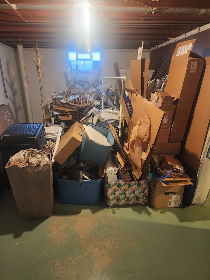 Roll-off dumpster container at job site for 40 Yard Dumpster Rental in Lakeside